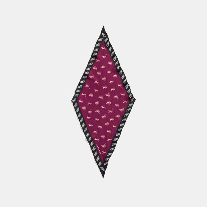 Coach Party Mouse Silk Diamond Scarf
