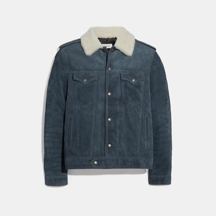 Coach Suede Trucker Jacket