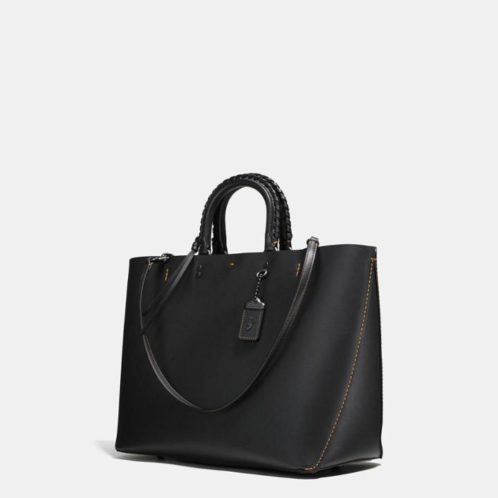 Coach Rogue Tote With Embellished Handle In Glove Calf