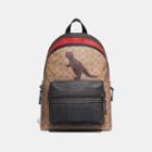 Coach Academy Backpack In Signature Canvas With Rexy By Sui Jianguo