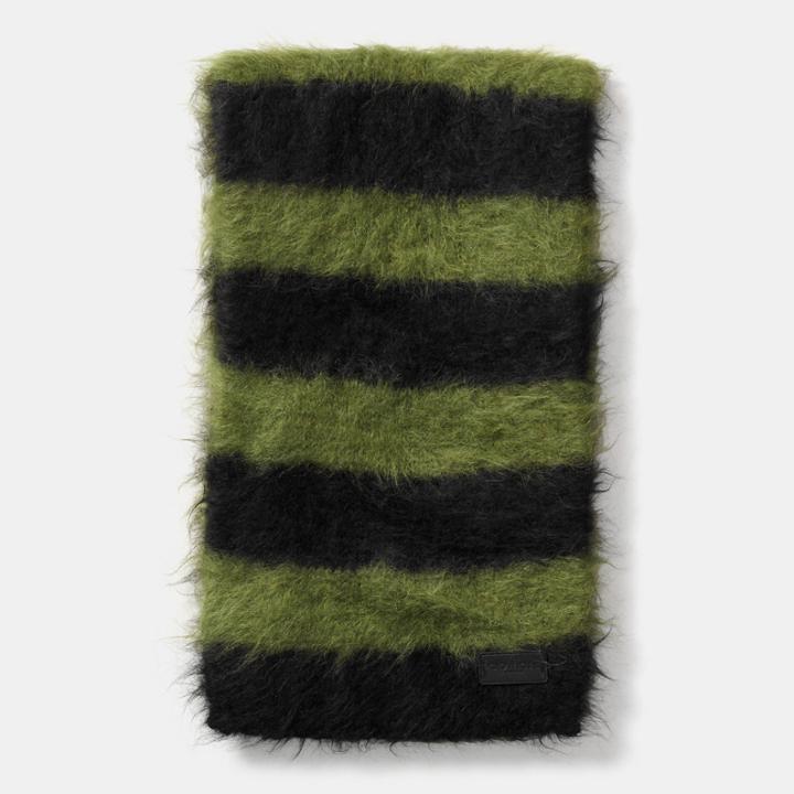 Coach Furry Stripe Skinny Scarf