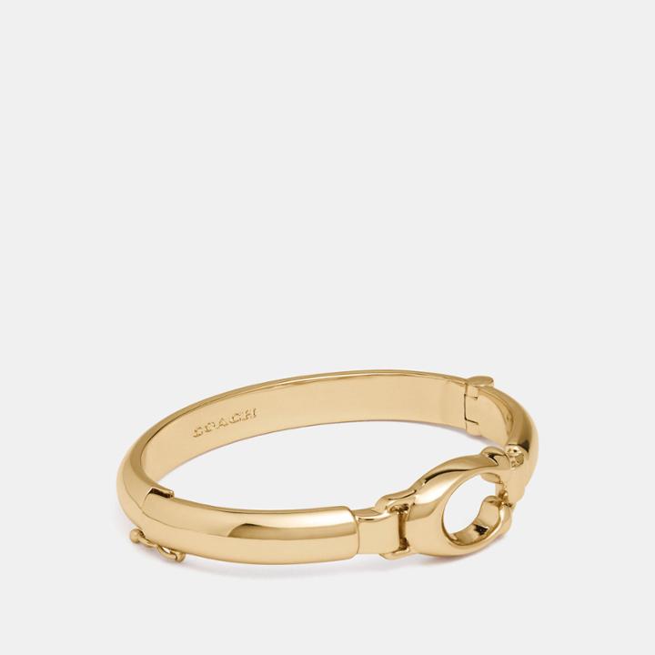 Coach Sculpted Signature Plaque Bangle
