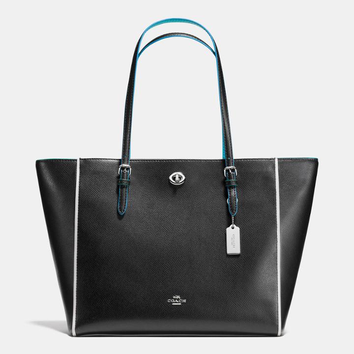 Coach Turnlock Tote In Edgestain Leather