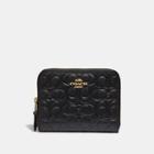 Coach Small Zip Around Wallet In Signature Leather
