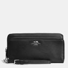 Coach Double Accordion Zip Wallet In Smooth Leather