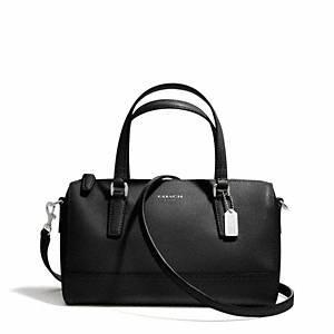 Coach   Saffiano Leather Mini Satchel Sv Black