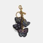 Coach Butterfly Cluster Bag Charm With Snakeskin Detail