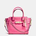 Coach Swagger 21 Carryall In Croc Embossed Leather