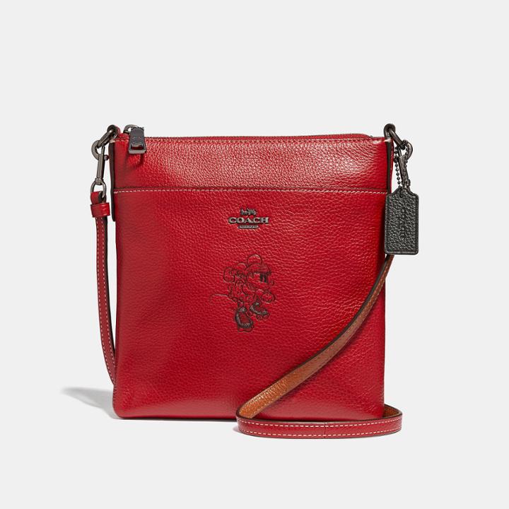 Coach Minnie Mouse Kitt Messenger Crossbody With Motif