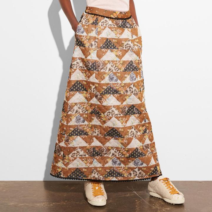 Coach Patchwork Maxi Skirt