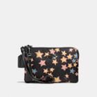 Coach Small Wristlet In Starlight Print Coated Canvas