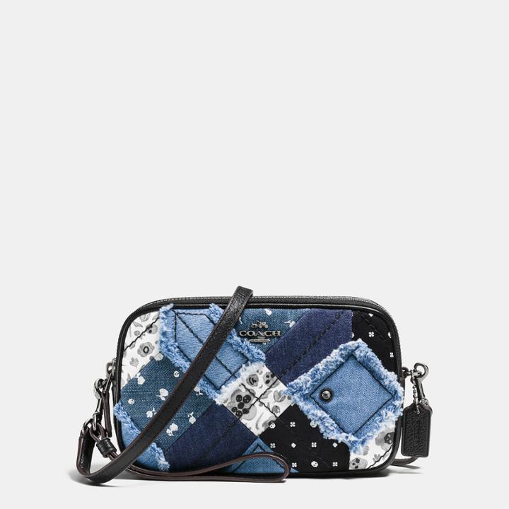 Coach Crossbody Clutch In Canyon Quilt Denim