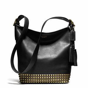 Coach   Legacy Studded Leather Duffle Ab Black