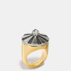 Coach Large Daisy Rivet Cocktail Ring