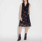Coach Forest Floral Print Military Dress