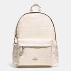 Coach Campus Backpack In Croc Embossed Leather