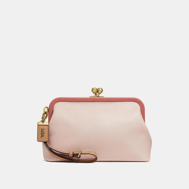 Coach Kisslock Clutch In Colorblock