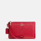 Coach Edge Studs Small Wristlet In Leather