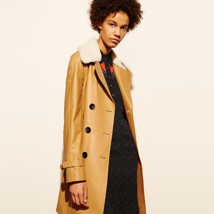 Coach Leather Trench