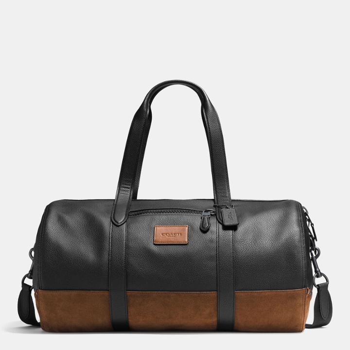 Coach Rip And Repair Metropolitan Soft Gym Bag In Polished Pebble Leather
