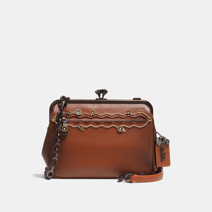 Coach Kisslock Crossbody With Crystal Embellishment