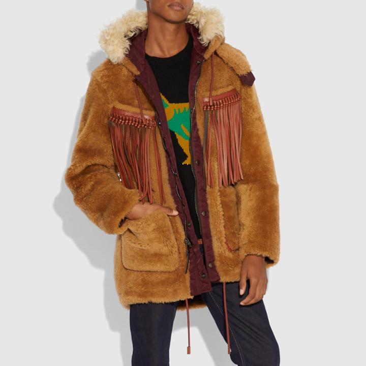 Coach Western Parka With Fringe