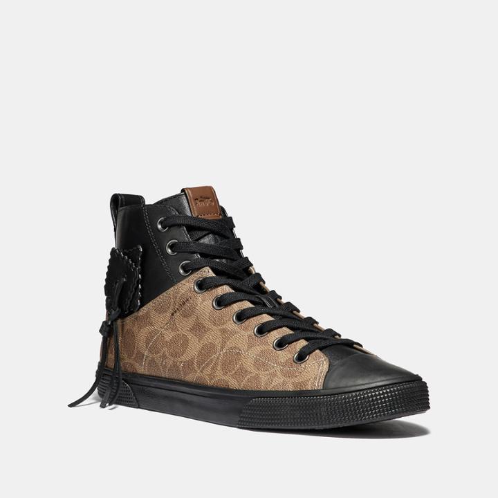 Coach C220 Signature High Top Sneaker
