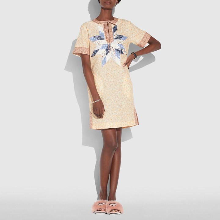 Coach X Keith Haring Quilted Patchwork T-shirt Dress