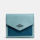 Coach Small Wallet In Colorblock Crossgrain Leather