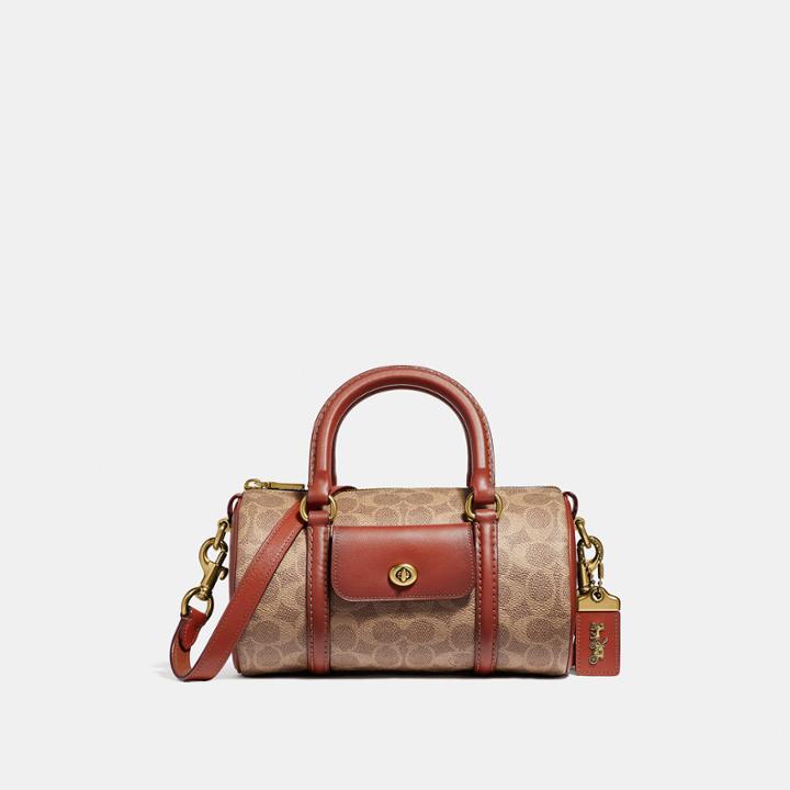 Coach Barrel Bag In Signature Canvas