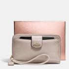 Coach Universal Wallet With Phone Pocket In Pebble Leather