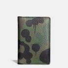 Coach Card Wallet In Wild Beast Camo Print Pebble Leather
