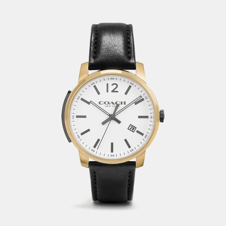 Coach Bleecker Slim Gold Plated Strap Watch