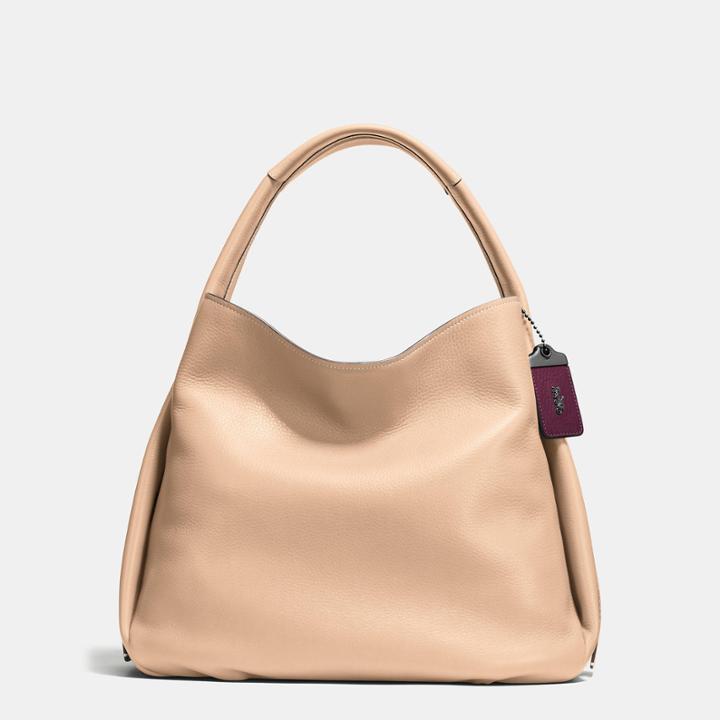 Coach Bandit Hobo 39 In Natural Pebble Leather