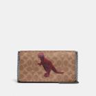 Coach Callie Foldover Chain Clutch In Signature Canvas With Rexy By Sui Jianguo