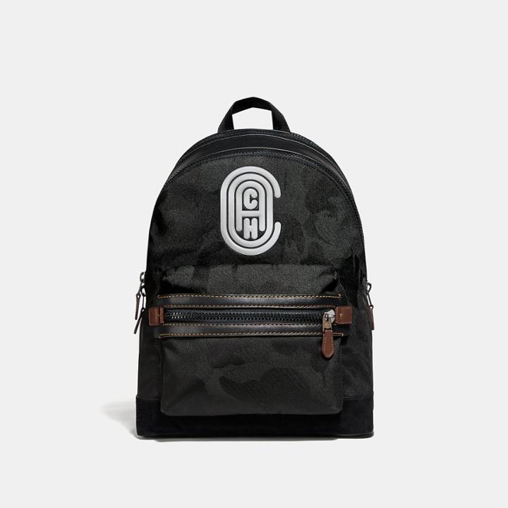 Coach Academy Backpack With Wild Beast Print And Reflective Patch
