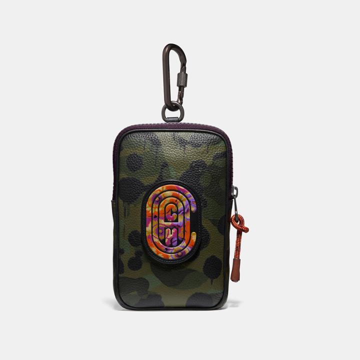 Coach Hybrid Pouch 10 With Wild Beast Print And Kaffe Fassett Patch
