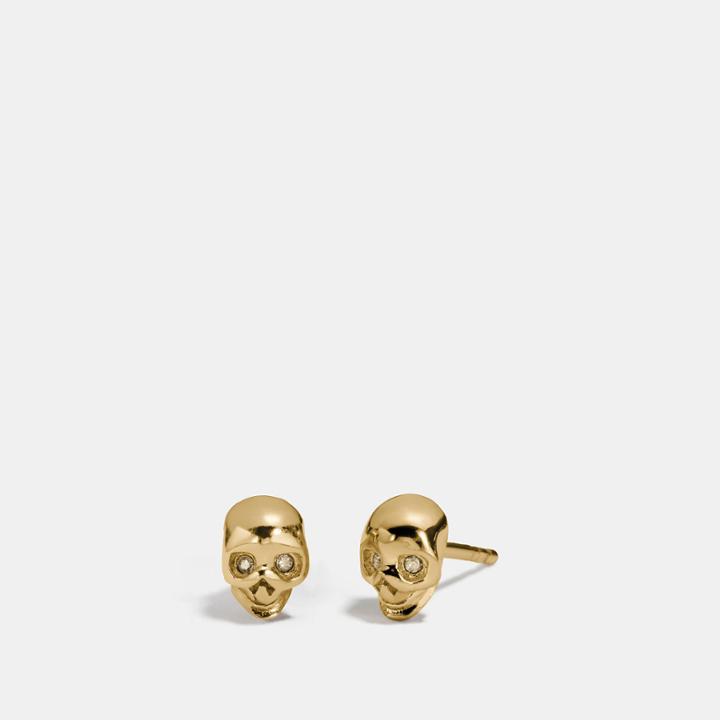 Coach Mini Demi-fine Skull Stud Earrings