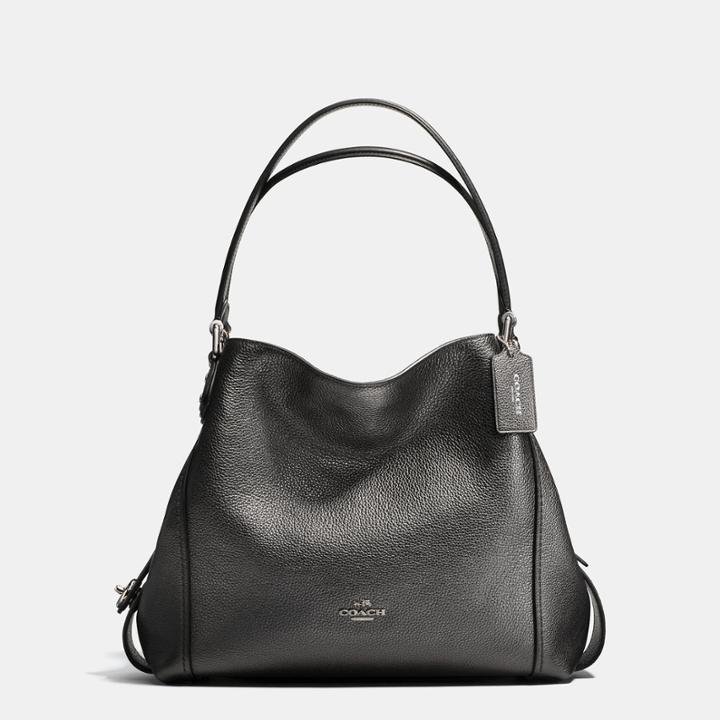 Coach Edie Shoulder Bag 31 In Metallic Leather