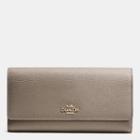 Coach Trifold Wallet In Crossgrain Leather