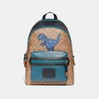 Coach Academy Backpack In Signature Canvas With Rexy By Zhu Jingyi
