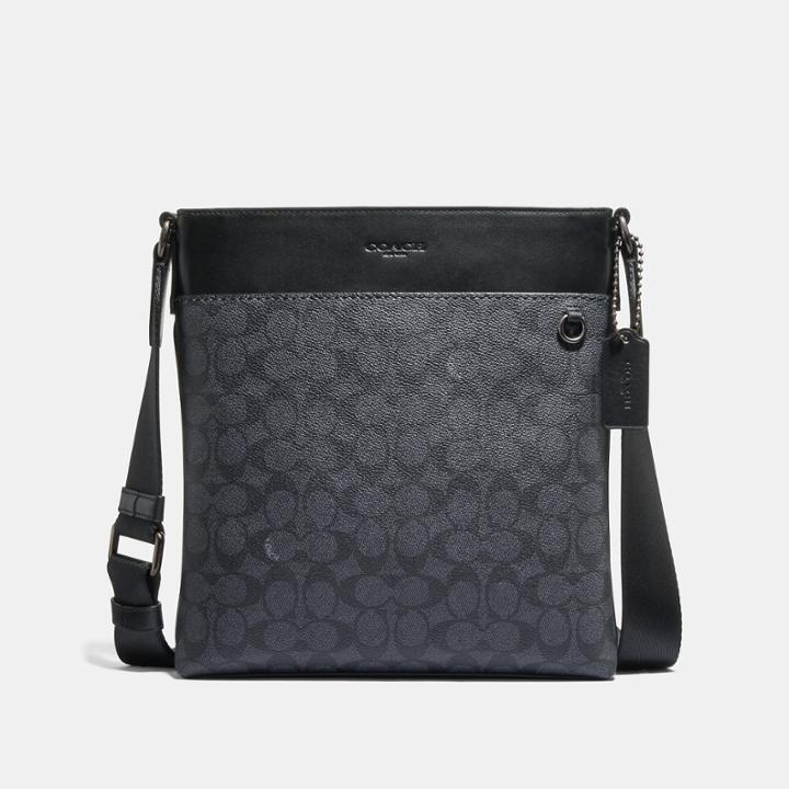 Coach Metropolitan Slim Messenger In Signature Canvas
