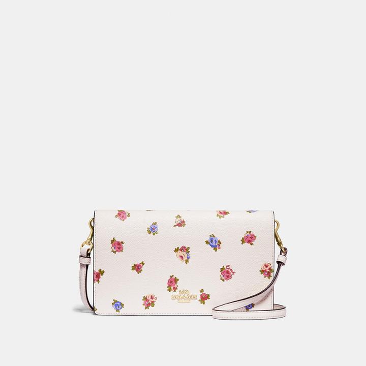 Coach Hayden Foldover Crossbody Clutch With Vintage Rosebud Print