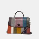 Coach Parker Top Handle 32 With Patchwork Stripes