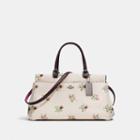Coach Fulton Satchel With Cross Stitch Floral Print