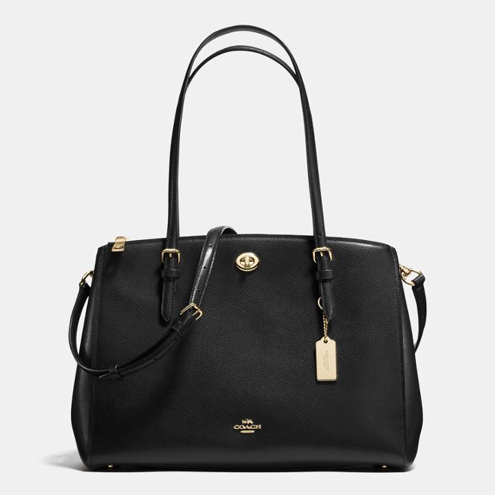 Coach Turnlock Carryall In Crossgrain Leather