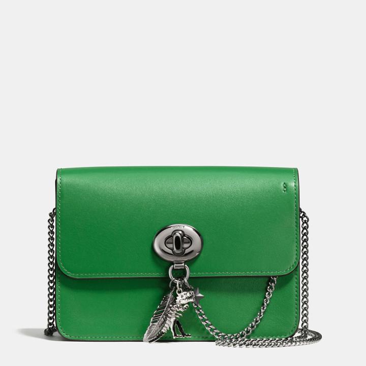 Coach Bowery Crossbody In Refined Calf Leather With Rebel Charm