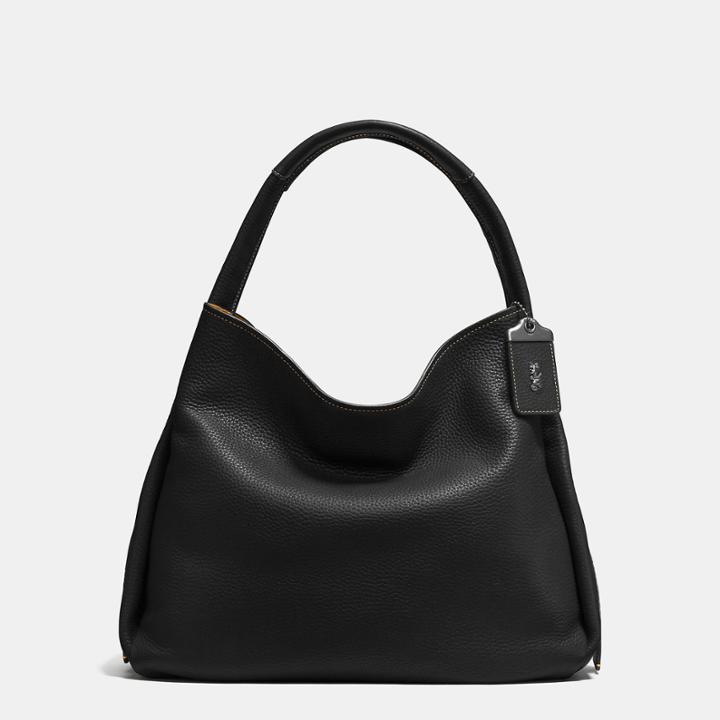 Coach Bandit Hobo In Natural Pebble Leather