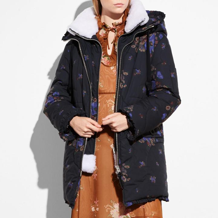 Coach Eiderdown Printed Puffer Jacket