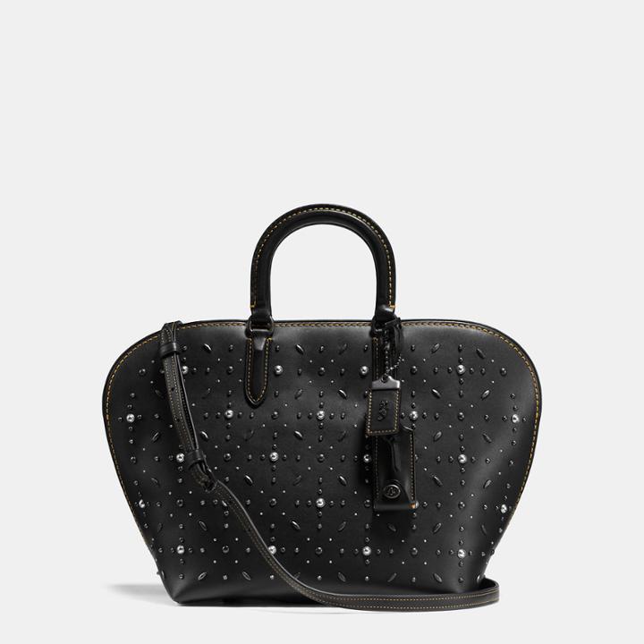 Coach Dakotah Satchel In Glovetanned Leather With Prairie Rivets
